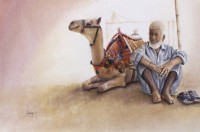 Ishfaq Ali, 13 x 21 Inch, Water Color on Paper, Figurative Painting, AC-ISQ-013